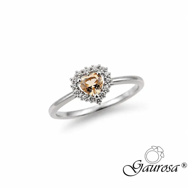 Anello Halo del Cuore d'Ambra