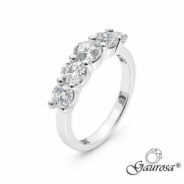 Anello Riviera 5 Pietre Elegante 