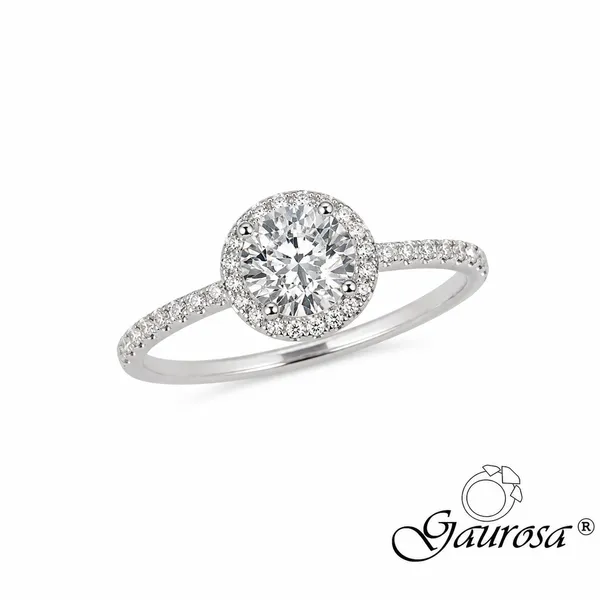 Anello Halo Eterno a Pavé Intrecciato