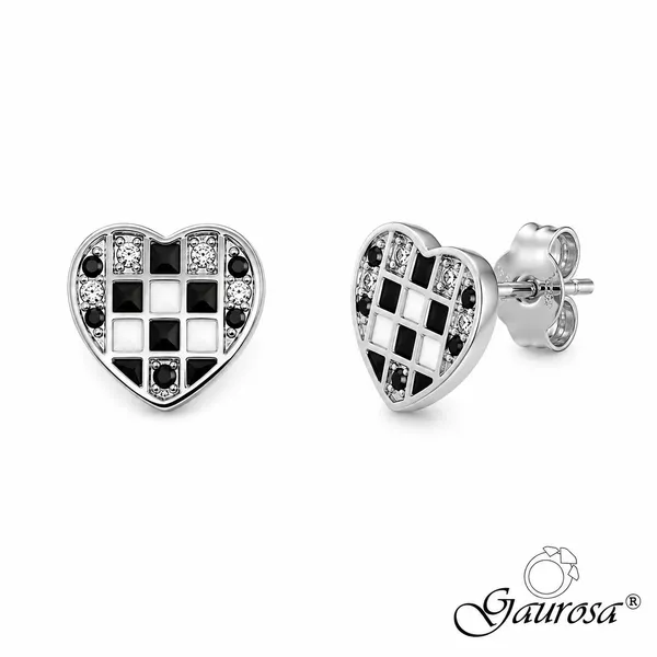 Orecchini Cuore Scacco Matto