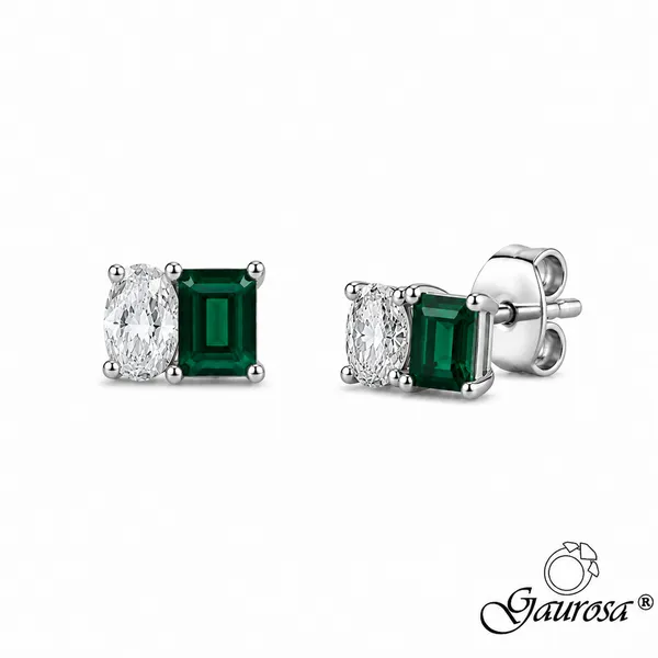 Orecchini Punto Luce Duo Emerald