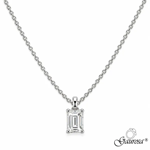 Collana Moissanite 1 Carato Taglio Smeraldo
