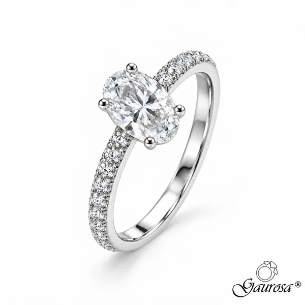 Anello Moissanite Taglio Ovale