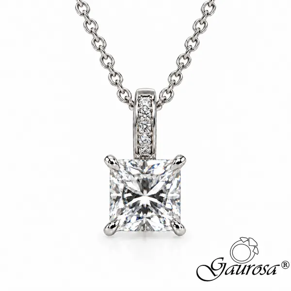 Collana Moissanite Princess 1 CT