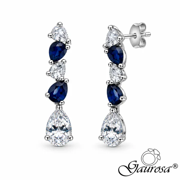 Orecchini Selenia Zaffiro Blu e Zirconia
