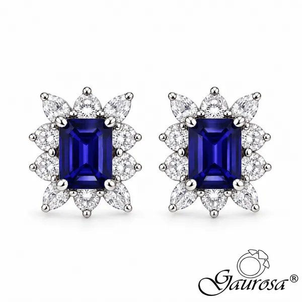 Orecchini Tanzanite Rettangolari in Argento 925