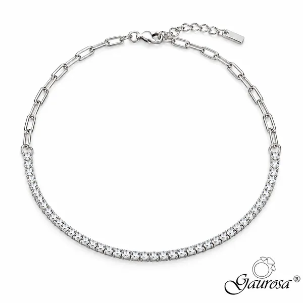Cavigliera Gaurosa Tennis & Maglia in Argento Rodiato 925
